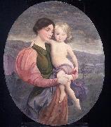 George de Forest Brush Mother and Child: A Modern Madonna oil painting reproduction